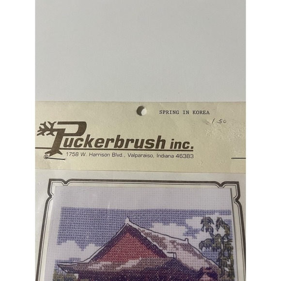 Vintage Puckerbrush Inc. Spring In Korea Cross Stitch - Picture 3 of 4